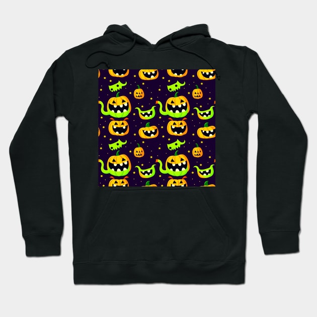 Festive Pumpkins Hoodie by Sevendise